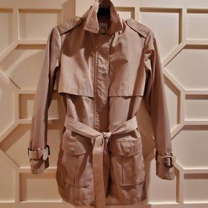 Woman's GAP Utility Rain Jacket with removable hood.
